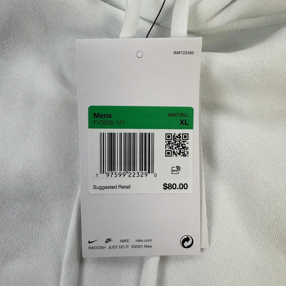 Nike Sabrina Ionescu Hoodie Mens XL White Swoosh Basketball Pullover Sideline